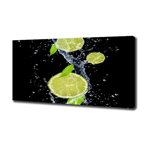 Cuadro canvas con impresión uv duradera horizontal Limas y agua