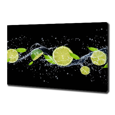 Cuadro canvas con impresión uv duradera horizontal Limas y agua