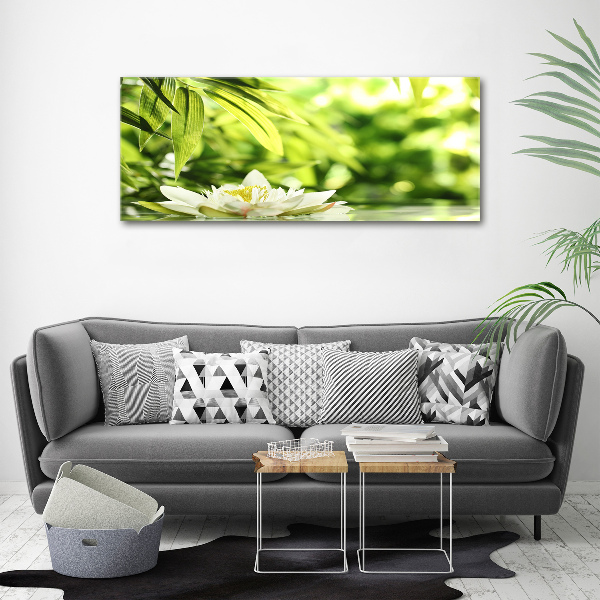 Cuadro canvas con impresión uv duradera horizontal Nenúfar