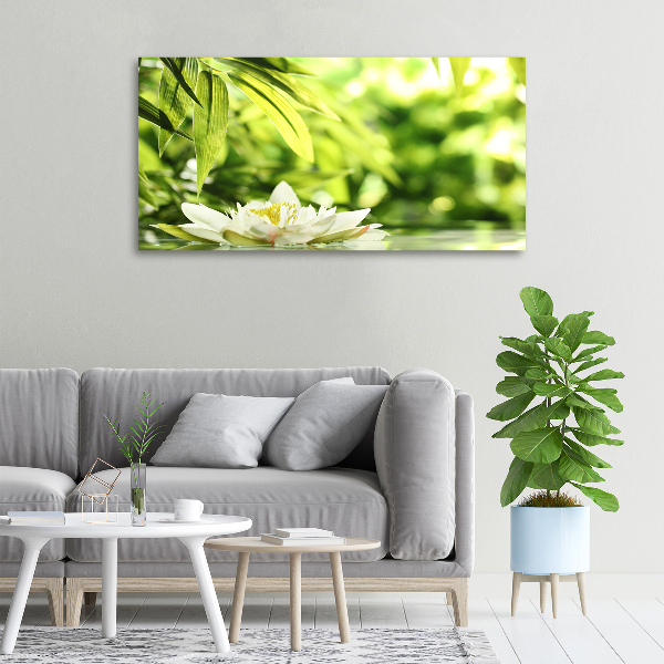 Cuadro canvas con impresión uv duradera horizontal Nenúfar