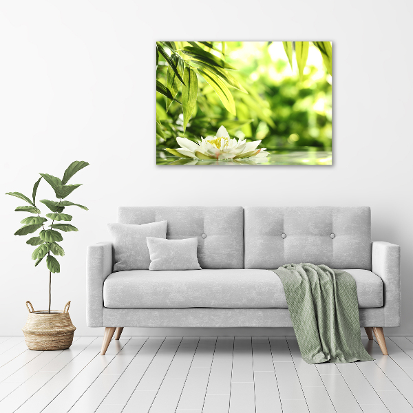 Cuadro canvas con impresión uv duradera horizontal Nenúfar