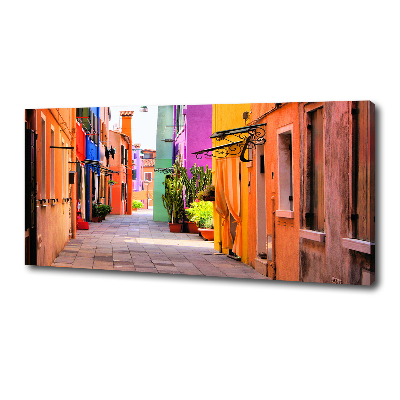 Cuadro canvas moderno de gran formato horizontal Calles coloridas