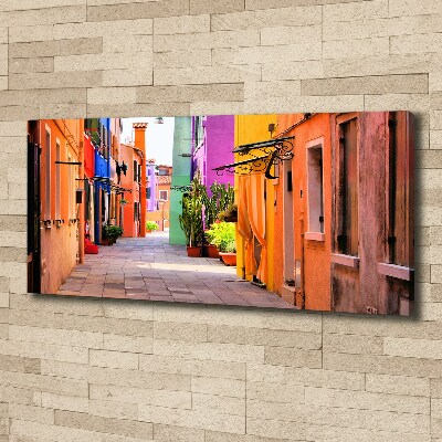 Cuadro canvas moderno de gran formato horizontal Calles coloridas
