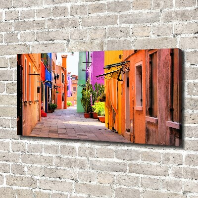 Cuadro canvas moderno de gran formato horizontal Calles coloridas
