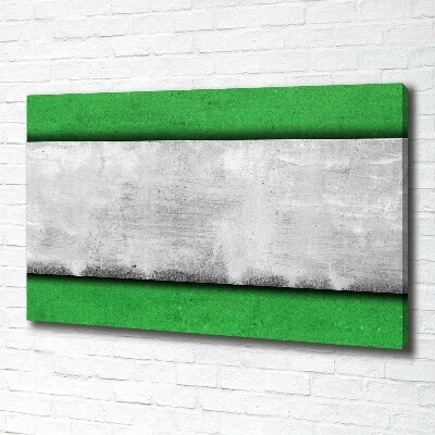 Fotocuadro en lienzo de alta calidad horizontal Muro verde