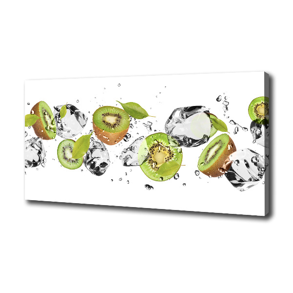 Foto en lienzo con acabado profesional horizontal Kiwi y agua