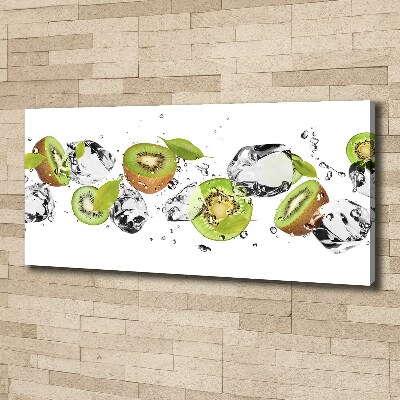 Foto en lienzo con acabado profesional horizontal Kiwi y agua