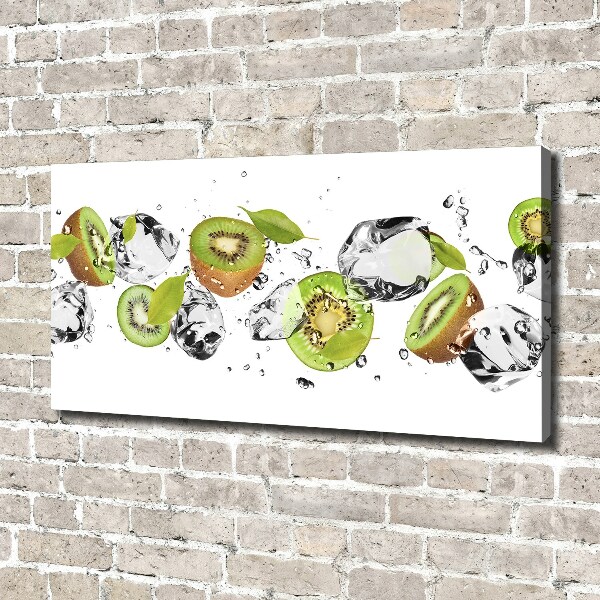 Foto en lienzo con acabado profesional horizontal Kiwi y agua