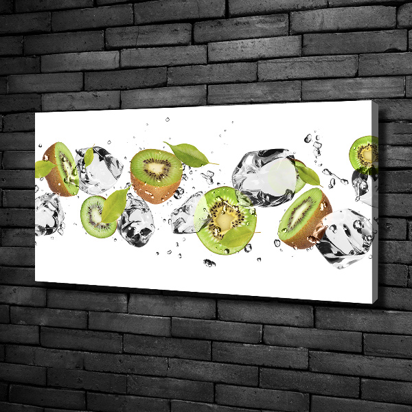 Foto en lienzo con acabado profesional horizontal Kiwi y agua