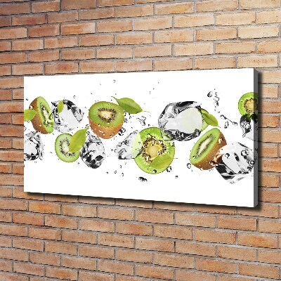 Foto en lienzo con acabado profesional horizontal Kiwi y agua