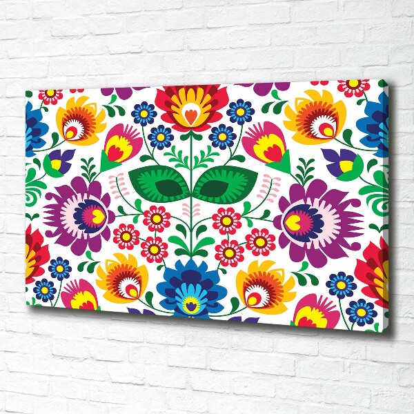 Cuadro canvas moderno de gran formato horizontal Patrón étnico