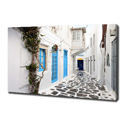 Fotocuadro en lienzo de alta calidad horizontal calles griegas