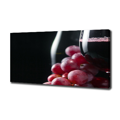 Fotocuadro en lienzo de alta calidad horizontal Uvas y vino