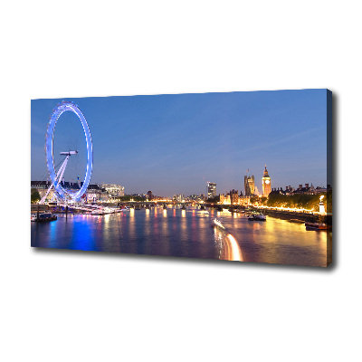 Cuadro canvas moderno de gran formato horizontal London Eye Londres