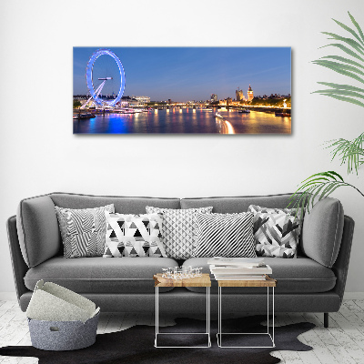 Cuadro canvas moderno de gran formato horizontal London Eye Londres
