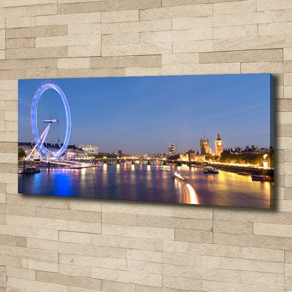 Cuadro canvas moderno de gran formato horizontal London Eye Londres