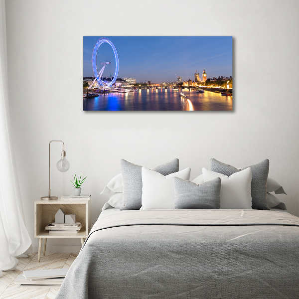 Cuadro canvas moderno de gran formato horizontal London Eye Londres