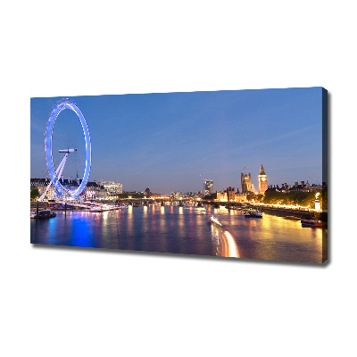 Cuadro canvas moderno de gran formato horizontal London Eye Londres