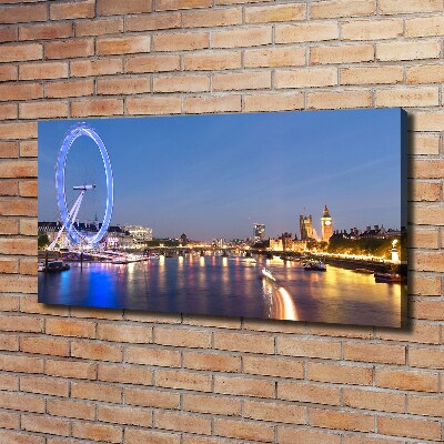 Cuadro canvas moderno de gran formato horizontal London Eye Londres