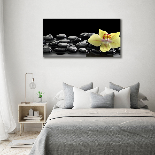 Cuadro canvas moderno de gran formato horizontal Orquídea
