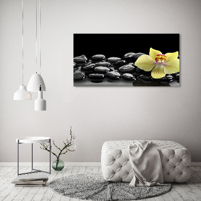 Cuadro canvas moderno de gran formato horizontal Orquídea