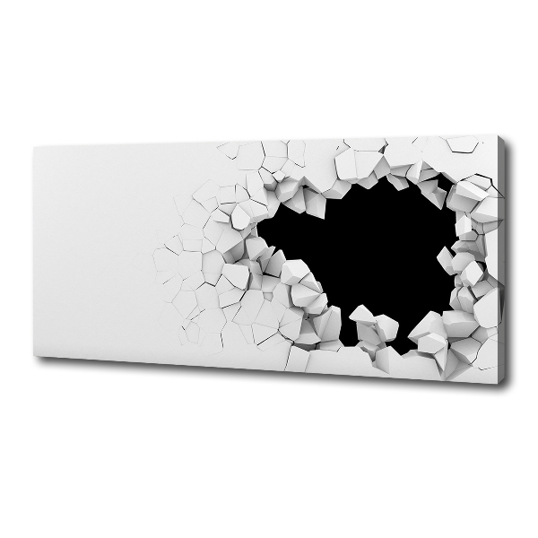 Cuadro canvas moderno de gran formato horizontal Agujero en la pared