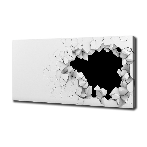 Cuadro canvas moderno de gran formato horizontal Agujero en la pared
