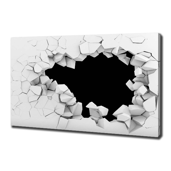 Cuadro canvas moderno de gran formato horizontal Agujero en la pared