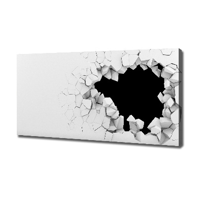 Cuadro canvas moderno de gran formato horizontal Agujero en la pared