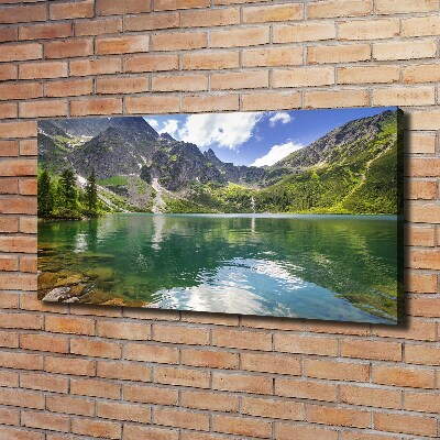 Fotocuadro en lienzo de alta calidad horizontal El ojo de mar de los montes Tatra