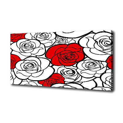 Foto en lienzo con acabado profesional horizontal Rosas