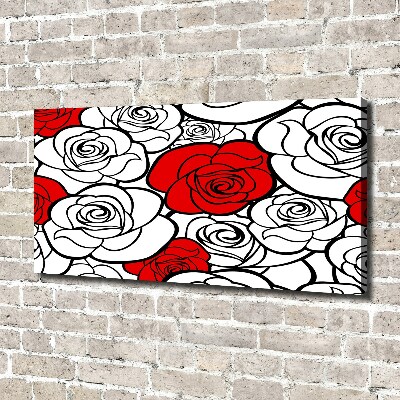 Foto en lienzo con acabado profesional horizontal Rosas