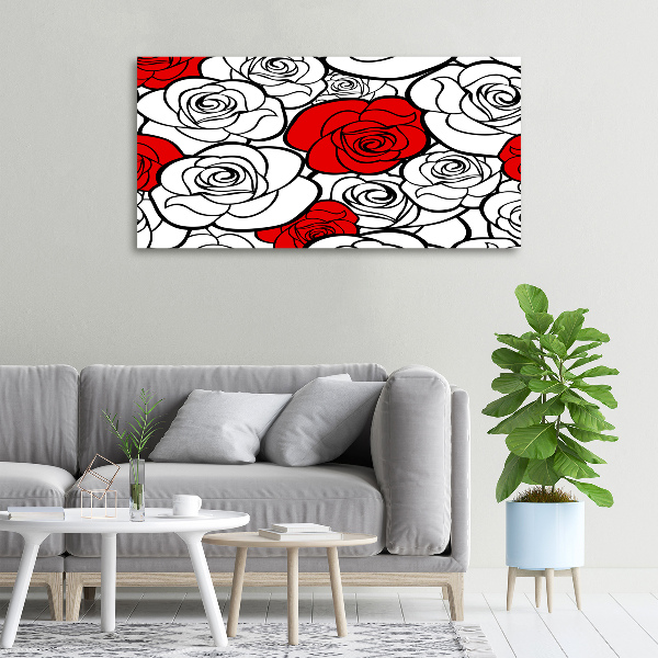 Foto en lienzo con acabado profesional horizontal Rosas