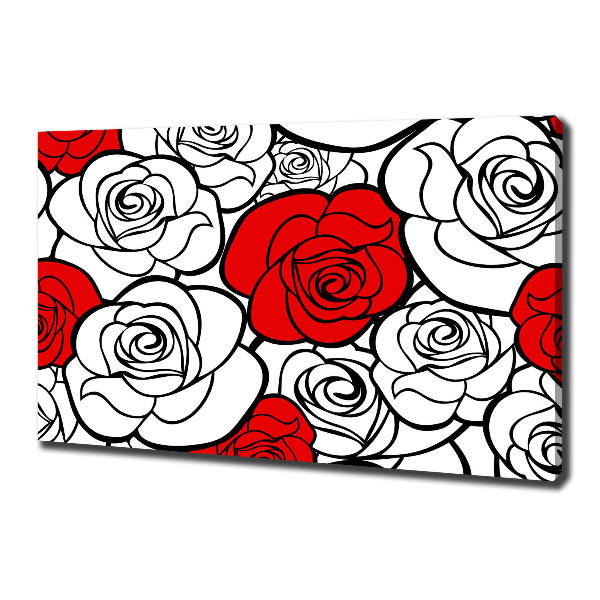 Foto en lienzo con acabado profesional horizontal Rosas