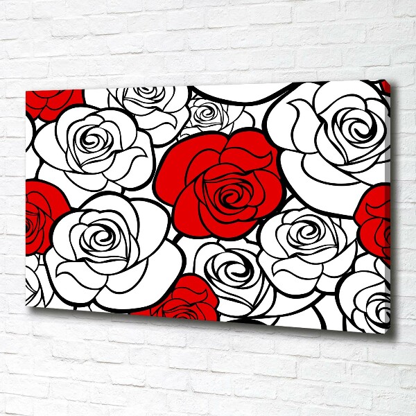 Foto en lienzo con acabado profesional horizontal Rosas