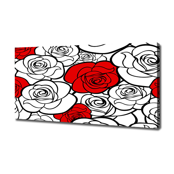 Foto en lienzo con acabado profesional horizontal Rosas