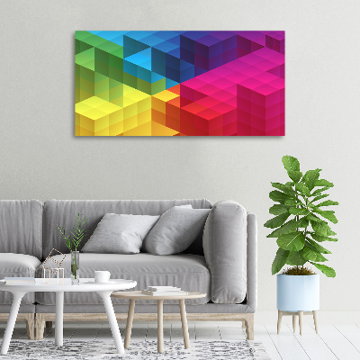 Cuadro canvas con impresión uv duradera horizontal Fondo geométrico