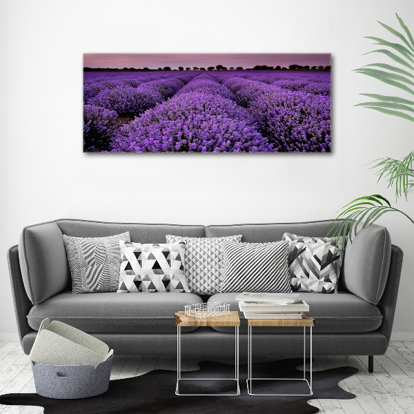 Cuadro canvas con impresión uv duradera horizontal campo de lavanda