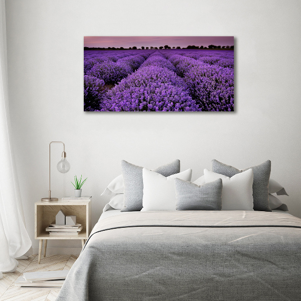 Cuadro canvas con impresión uv duradera horizontal campo de lavanda