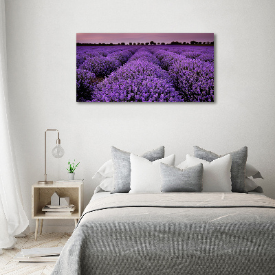 Cuadro canvas con impresión uv duradera horizontal campo de lavanda