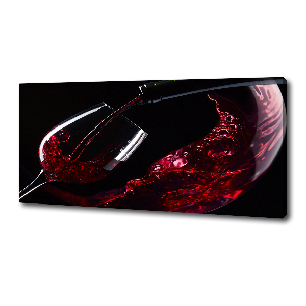 Cuadro canvas con impresión uv duradera horizontal Vino tinto