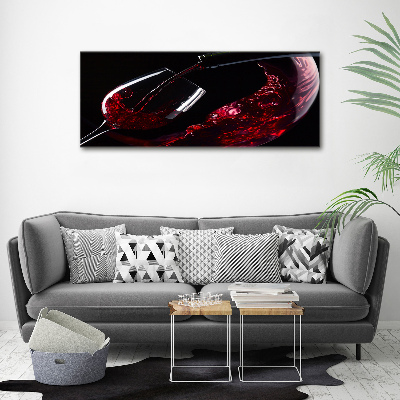 Cuadro canvas con impresión uv duradera horizontal Vino tinto