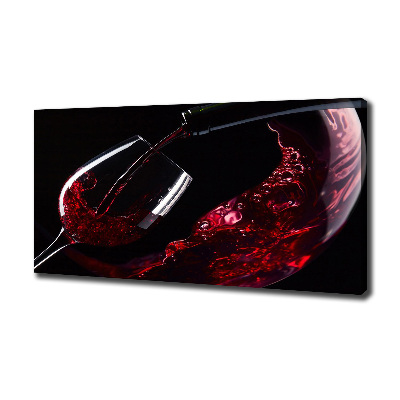 Cuadro canvas con impresión uv duradera horizontal Vino tinto