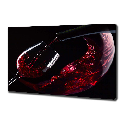 Cuadro canvas con impresión uv duradera horizontal Vino tinto