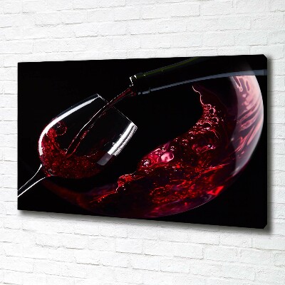 Cuadro canvas con impresión uv duradera horizontal Vino tinto