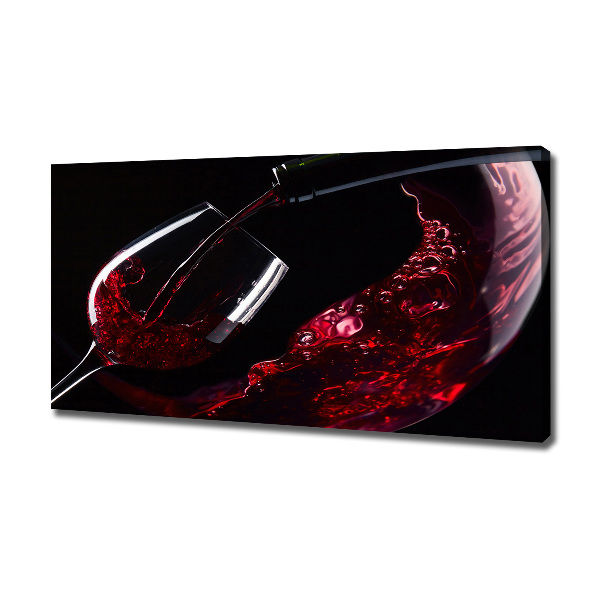 Cuadro canvas con impresión uv duradera horizontal Vino tinto