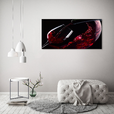 Cuadro canvas con impresión uv duradera horizontal Vino tinto