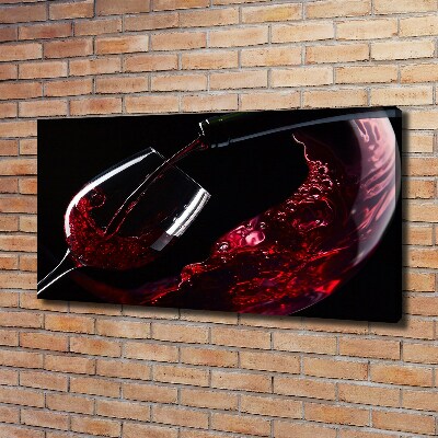 Cuadro canvas con impresión uv duradera horizontal Vino tinto
