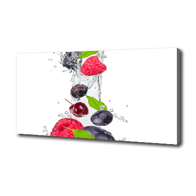 Cuadro canvas moderno de gran formato horizontal Fruta y agua