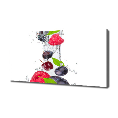 Cuadro canvas moderno de gran formato horizontal Fruta y agua